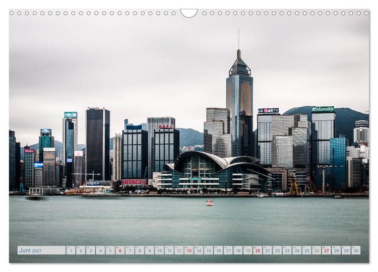 Produktbild: HONGKONG Skyline und Stadtleben (Wandkalender 2027 DIN A3 quer), CALVENDO Monatskalender