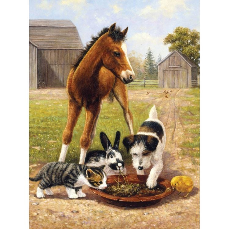 Produktbild: PRACHT Malen nach Zahlen Junior Essen mit Freunden 33x24cm