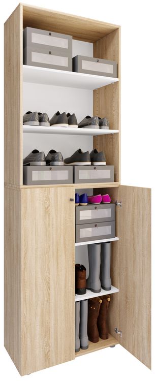 Produktbild: XL Holz Gro&szlig;er Schuhschrank Schuhkommode Lona 6