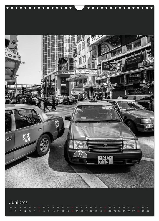 Produktbild: Hongkong schwarzwei&szlig; (Wandkalender 2026 DIN A3 hoch), CALVENDO Monatskalender