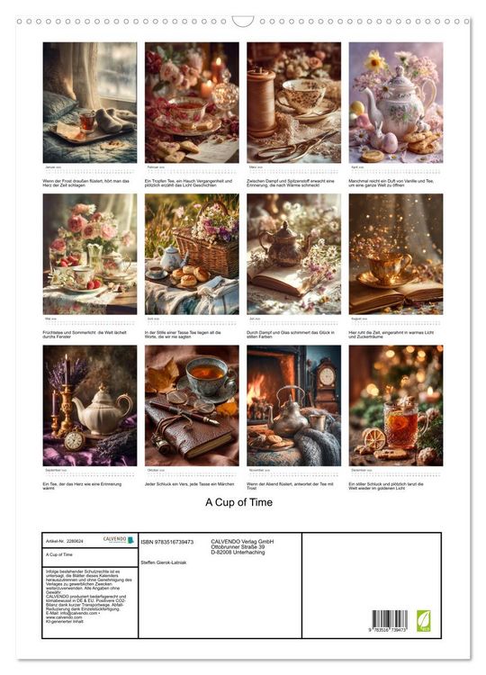 Produktbild: A Cup of Time (Wandkalender 2026 DIN A2 hoch), CALVENDO Monatskalender