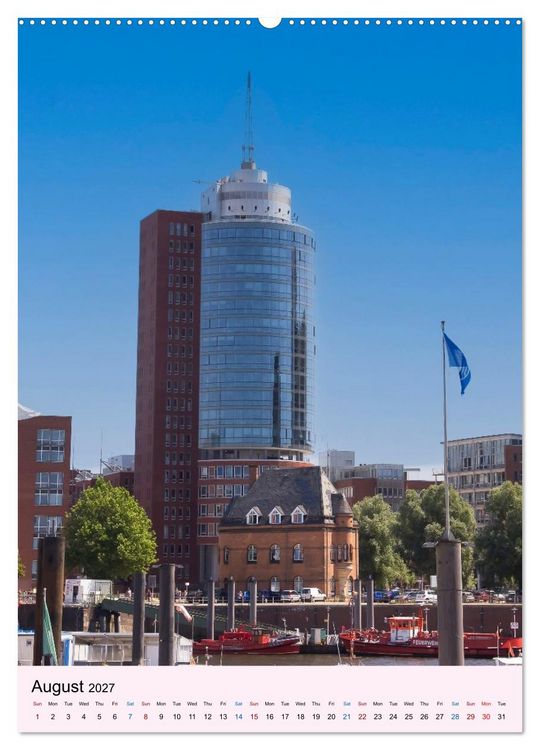Produktbild: Hamburg - Life Along the Water (High Quality Premium Wall Calendar 2027 DIN A2 portrait),CALVENDO 12 Month Wall Calendar