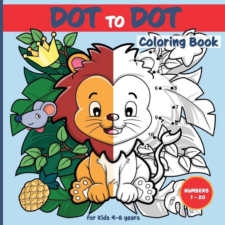 Produktbild: Dot-to-Dot Coloring Book for kids age 4 - 6 years