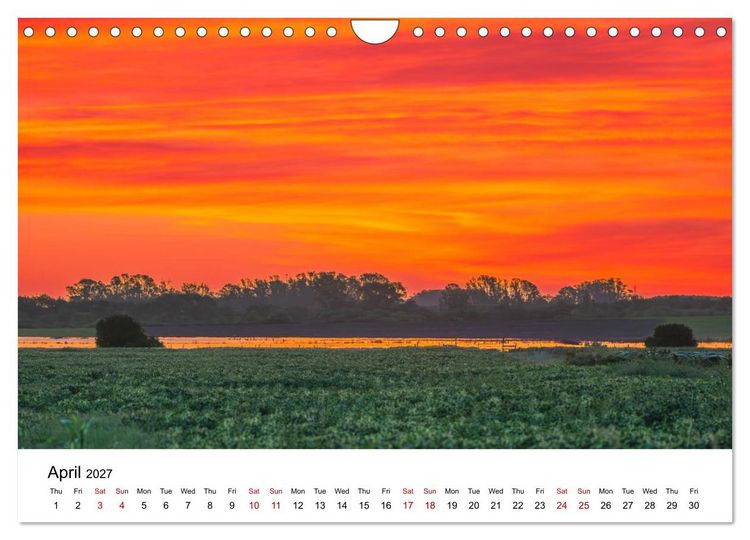 Produktbild: Magical sunsets. Lights between heaven and earth (Wall Calendar 2027 DIN A4 landscape), CALVENDO 12 Month Wall Calendar