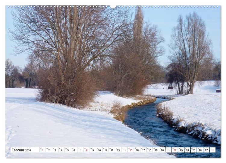 Produktbild: B&auml;che, Fl&uuml;sse, Seen - Wasser in der Eifel (Wandkalender 2026 DIN A2 quer), CALVENDO Monatskalender
