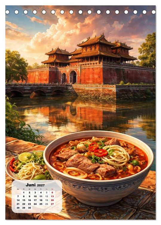 Produktbild: Vietnam - Eine Schlemmerreise durchs Land des aufsteigenden Drachen (Tischkalender 2027 DIN A5 hoch), CALVENDO Monatskalender