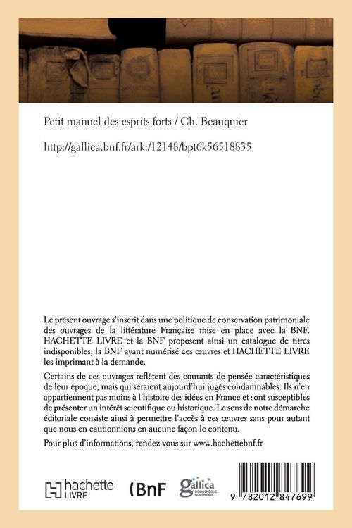Produktbild: Petit manuel des esprits forts