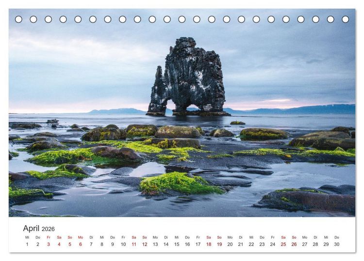 Produktbild: Sommer in Island (Tischkalender 2026 DIN A5 quer), CALVENDO Monatskalender