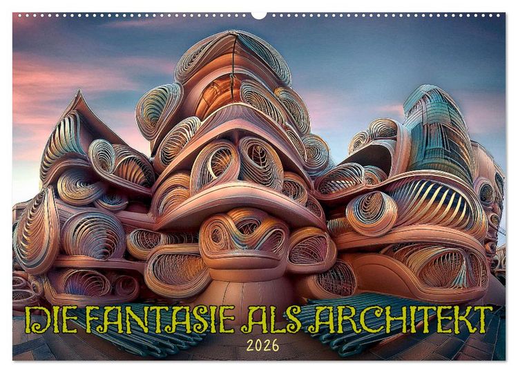 Produktbild: Die Fantasie als Architekt (Wandkalender 2026 DIN A2 quer), CALVENDO Monatskalender