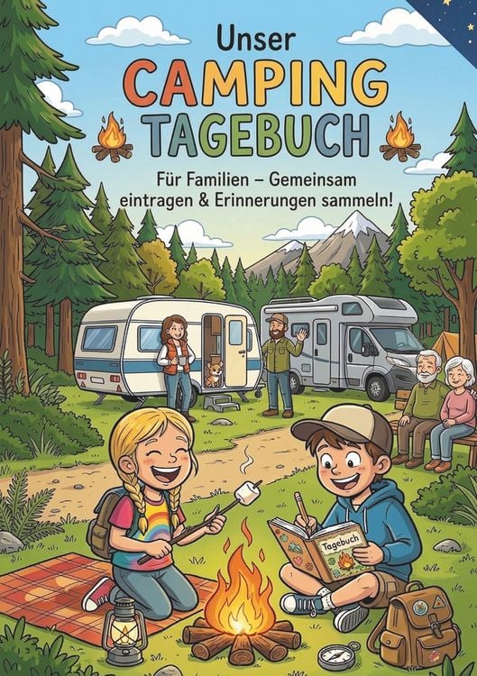 Produktbild: Unser Camping Tagebuch: Interaktives Reisetagebuch - f&uuml;r Familien