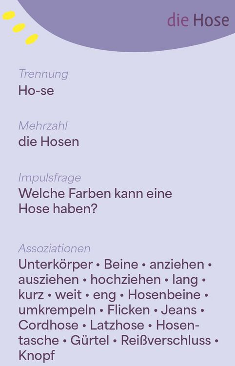 Produktbild: Wortschatzk&auml;rtchen: Kleidung