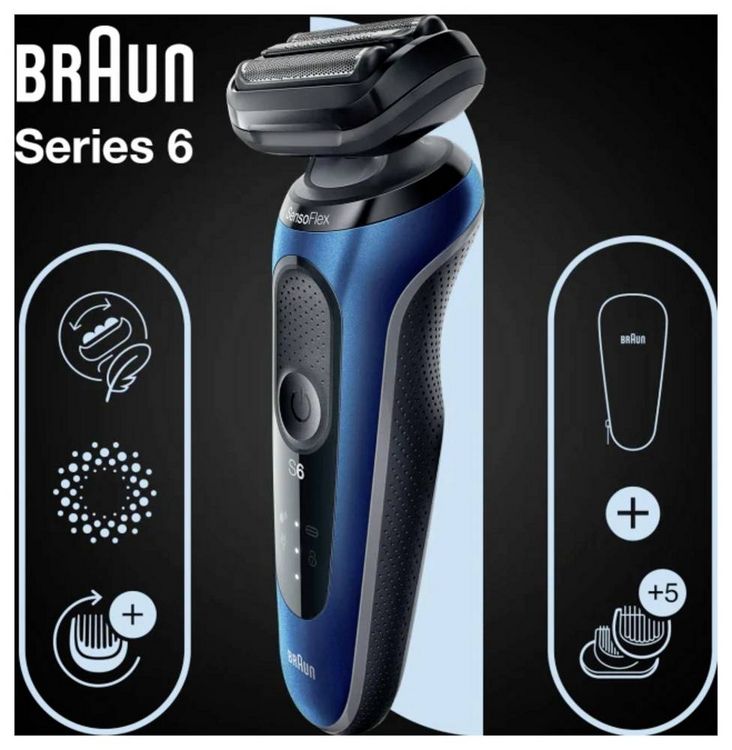 Produktbild: Braun Series 6 61-B1500s EasyClick 81770300 Folienrasierer Blau