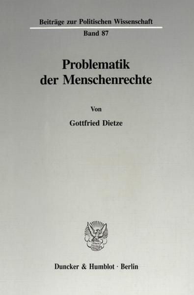 Produktbild: Problematik der Menschenrechte.