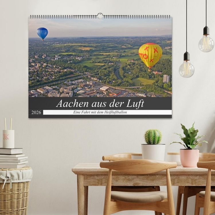 Produktbild: Aachen aus der Luft - Eine Fahrt mit dem Hei&szlig;luftballon (Wandkalender 2026 DIN A2 quer), CALVENDO Monatskalender