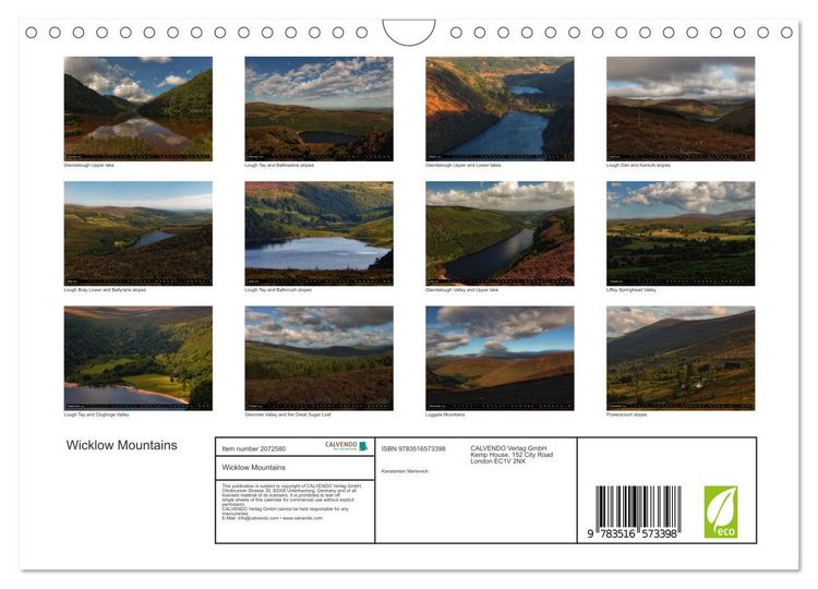 Produktbild: Wicklow Mountains (Wall Calendar 2026 DIN A4 landscape), CALVENDO 12 Month Wall Calendar