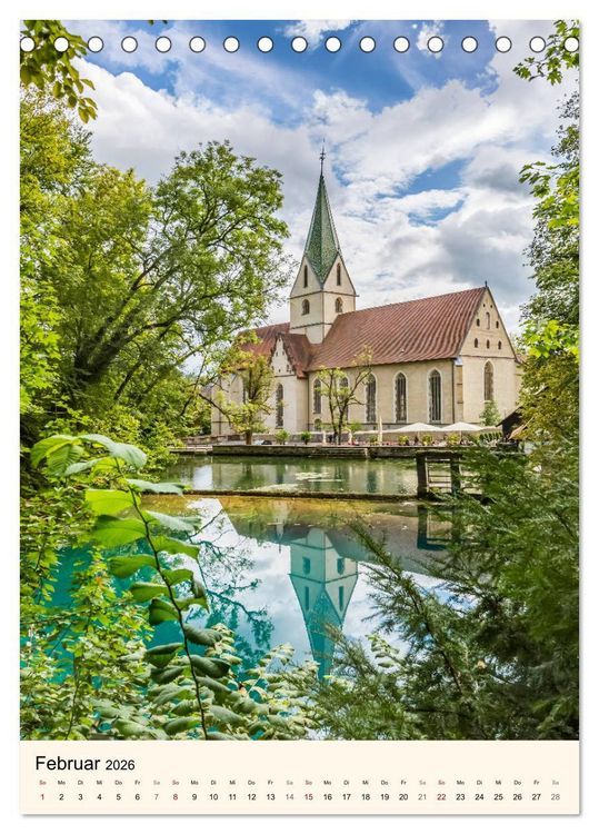 Produktbild: T&Uuml;BINGEN UND BLAUBEUREN Historische Schw&auml;bische Alb (Tischkalender 2026 DIN A5 hoch), CALVENDO Monatskalender