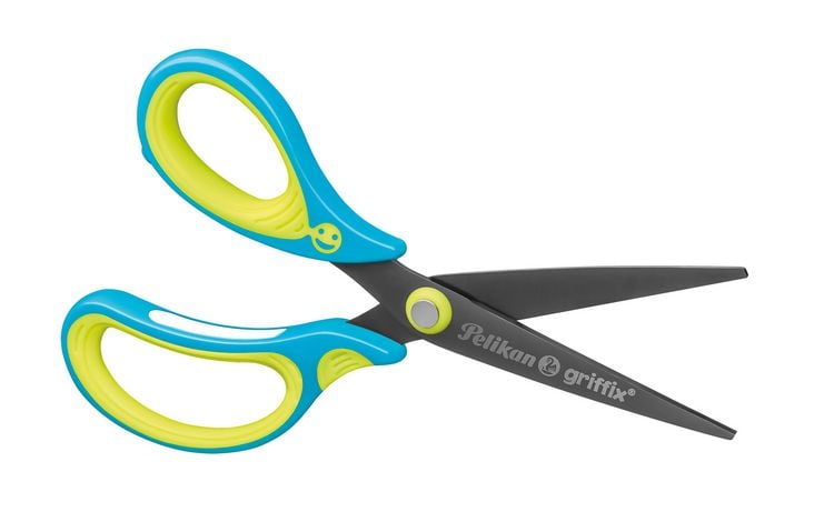 Produktbild: Pelikan griffix Schulschere Neon Fresh Blue Linksh&auml;ndermodell Spitz 15cm Lose Ware