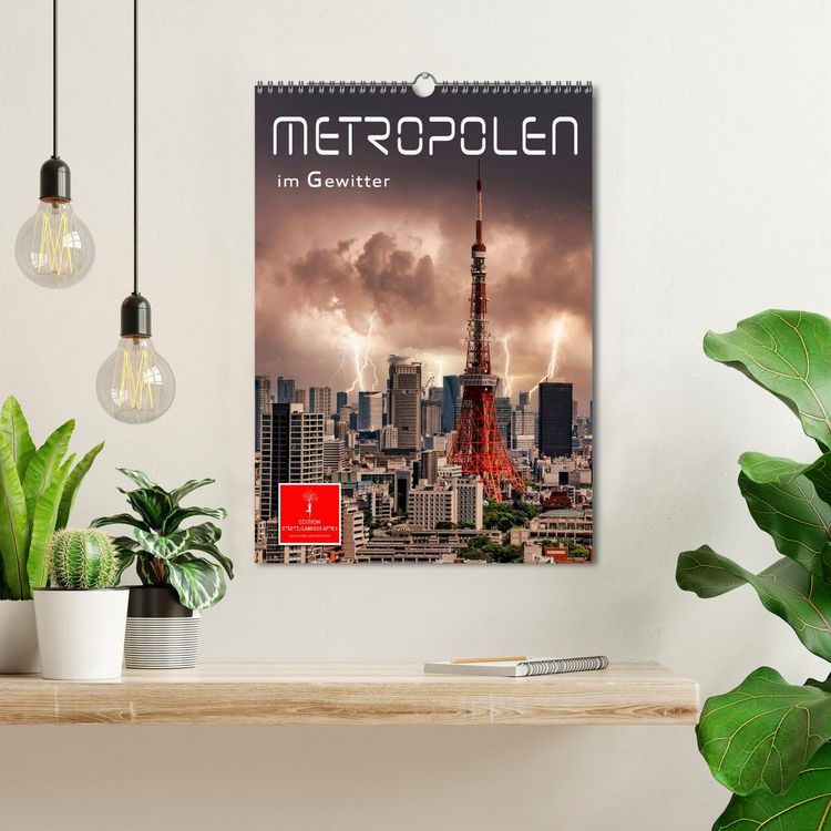 Produktbild: Metropolen im Gewitter (Wandkalender 2026 DIN A3 hoch), CALVENDO Monatskalender