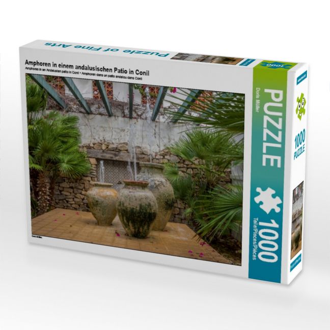 Produktbild: CALVENDO Puzzle Amphoren in einem andalusischen Patio in Conil 1000 Teile Puzzle quer | 1000 Teile Lege-Gr&ouml;&szlig;e 64 &times; 48 cm Foto-Puzzle f&uuml;r gl&uuml;ckliche Stunden