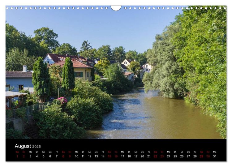 Produktbild: Die Amper - Ansichten eines bayerischen Flusses (Wandkalender 2026 DIN A3 quer), CALVENDO Monatskalender