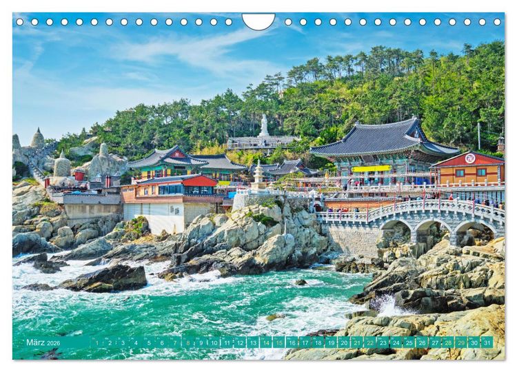 Produktbild: S&uuml;dkorea: Zwischen gelbem und japanischem Meer (Wandkalender 2026 DIN A4 quer), CALVENDO Monatskalender