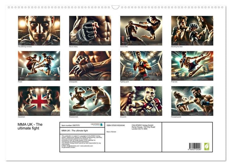 Produktbild: MMA UK - The ultimate fight (Wall Calendar 2026 DIN A2 landscape), CALVENDO 12 Month Wall Calendar