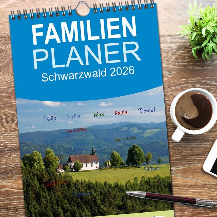 Produktbild: Familienplaner 2026 - Schwarzwald 2026 mit 5 Spalten (Wandkalender, 21 x 45 cm) CALVENDO