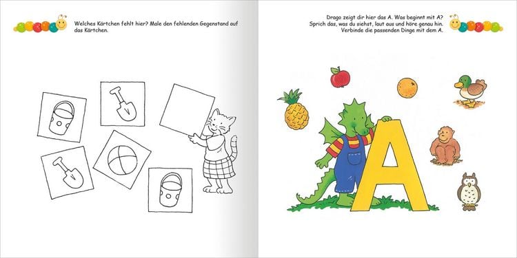 Produktbild: Lernraupe &ndash; Mein gro&szlig;es &Uuml;bungsbuch f&uuml;r den Kindergarten