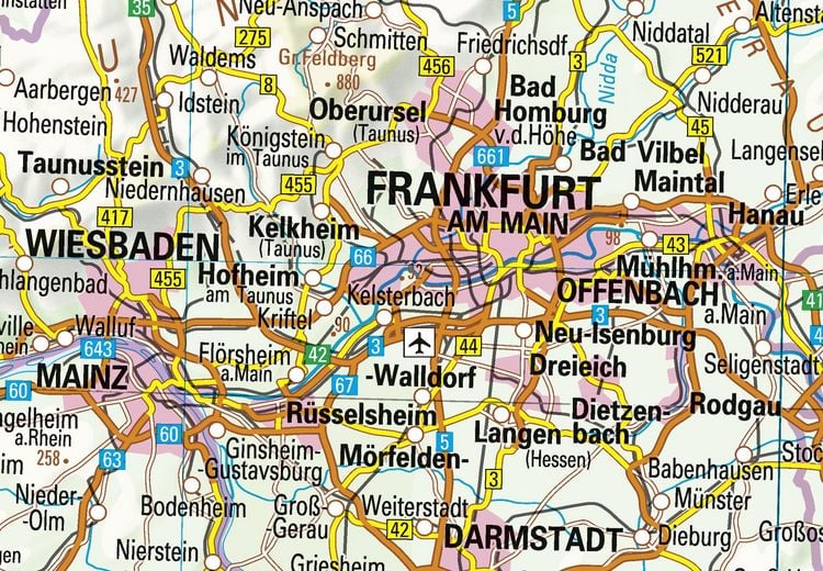 Produktbild: &Uuml;bersichtskte Deutschland 1 : 750 000 Wandkte m. Best&auml;bung