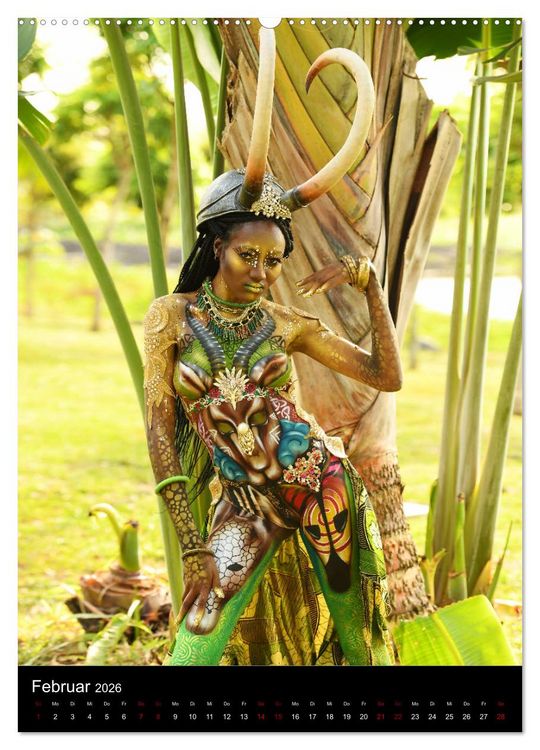 Produktbild: Equatorial Guinea Bodypainting Festival "Origins" (Wandkalender 2026 DIN A2 hoch), CALVENDO Monatskalender