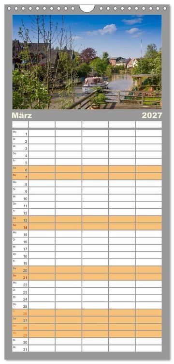 Produktbild: Familienplaner 2027 - Das Alte Land- im Rhythmus der Jahreszeiten mit 5 Spalten (Wandkalender, 21 x 45 cm) CALVENDO
