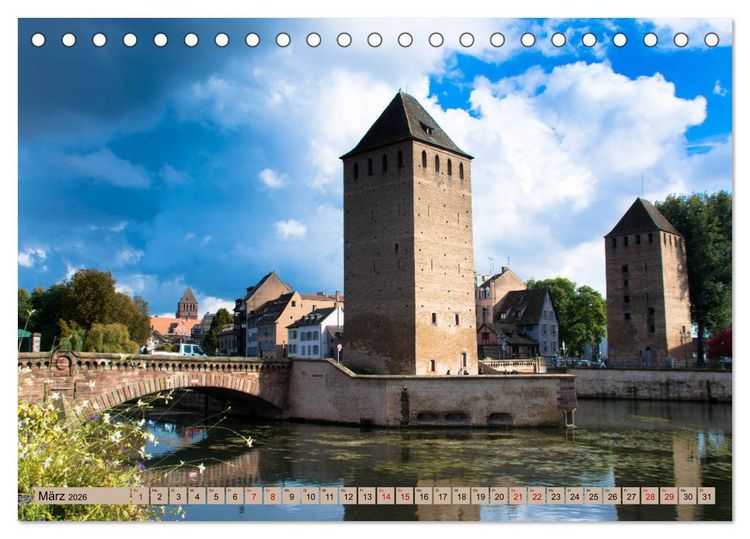 Produktbild: Zauberhaftes Stra&szlig;burg (Tischkalender 2026 DIN A5 quer), CALVENDO Monatskalender