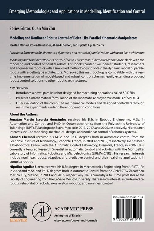 Produktbild: Modeling and Nonlinear Robust Control of Delta-Like Parallel Kinematic Manipulators