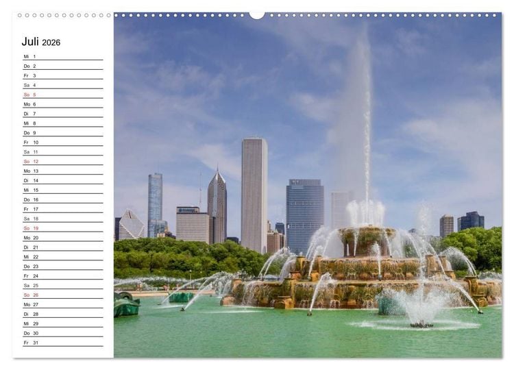 Produktbild: CHICAGO Stadtzentrum (Wandkalender 2026 DIN A2 quer), CALVENDO Monatskalender