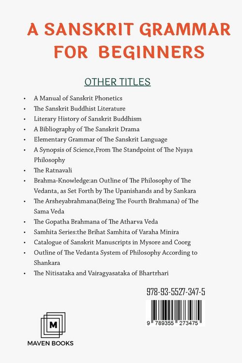 Produktbild: A Sanskrit Grammar for Beginners