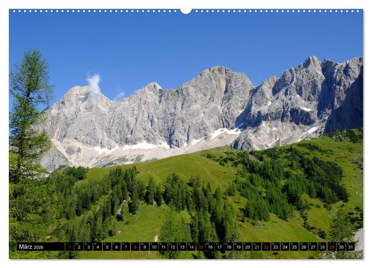 Produktbild: Sommer am Dachstein (hochwertiger Premium Wandkalender 2026 DIN A2 quer), Kunstdruck in Hochglanz