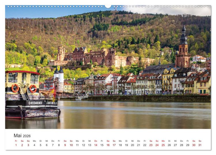 Produktbild: Lichtstimmungen in Heidelberg (Wandkalender 2026 DIN A2 quer), CALVENDO Monatskalender