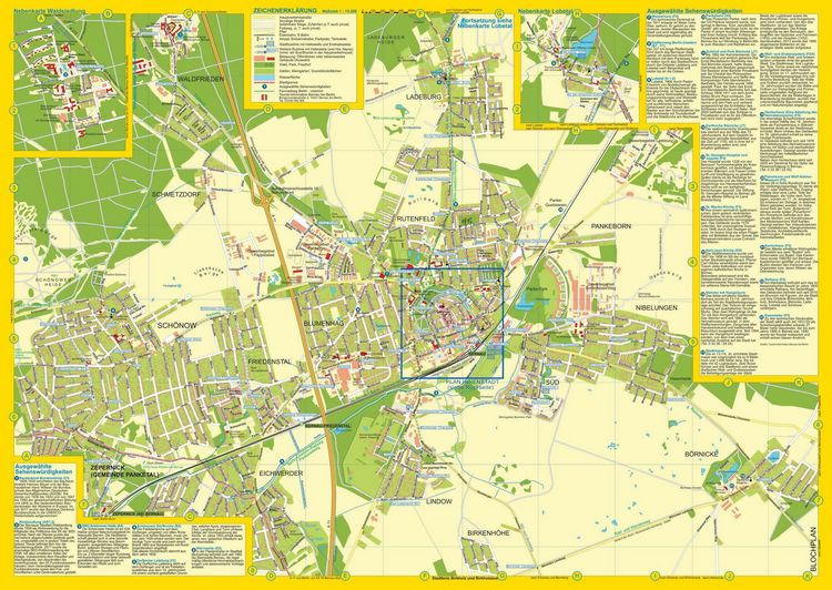 Produktbild: Stadtplan Bernau bei Berlin - heute und 1954