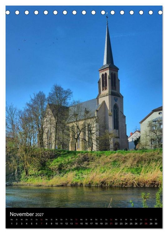 Produktbild: Sa(ar)krale Baukunst - Kirchenarchitektur im Saarland (Tischkalender 2027 DIN A5 hoch), CALVENDO Monatskalender
