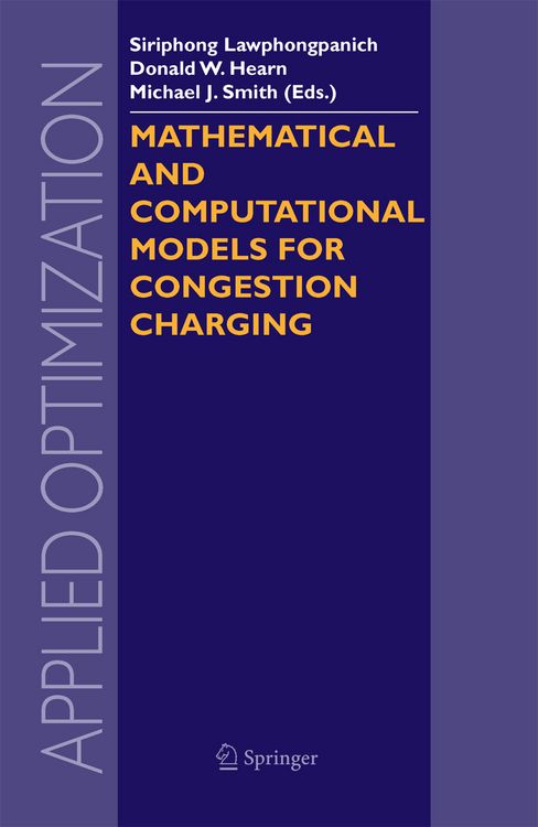 Produktbild: Mathematical and Computational Models for Congestion Charging