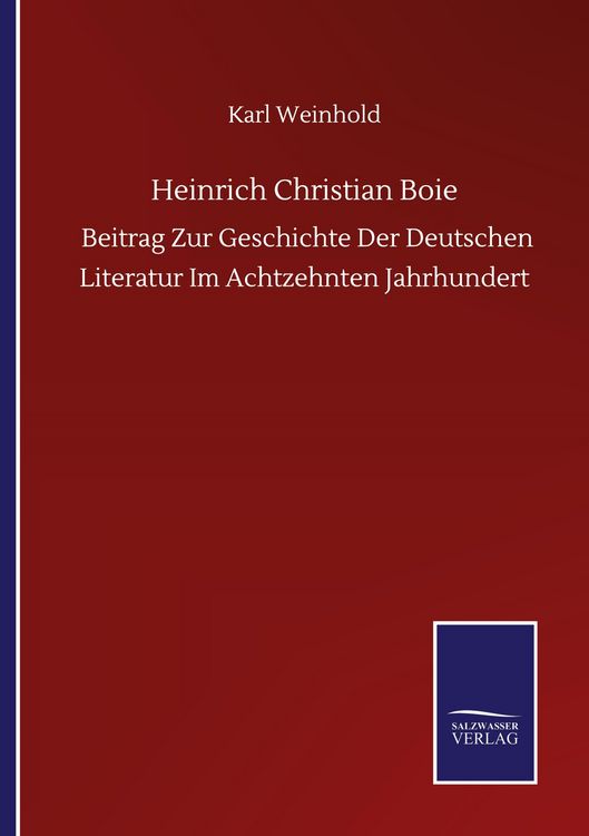 Produktbild: Heinrich Christian Boie