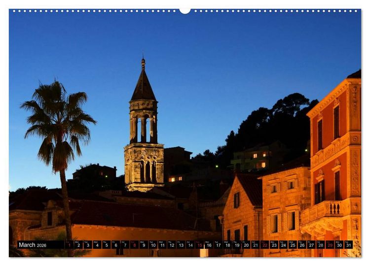 Produktbild: Hvar The sunny Island of Croatia (High Quality Premium Wall Calendar 2026 DIN A2 landscape),CALVENDO 12 Month Wall Calendar