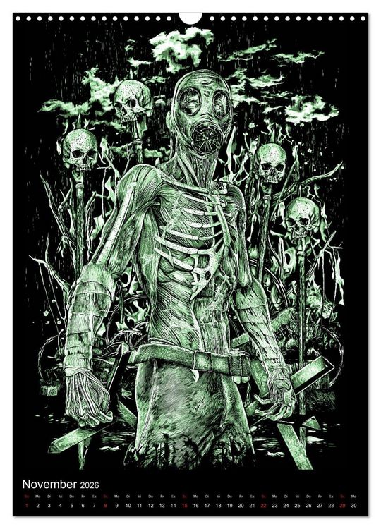 Produktbild: BLOODBOY/FEAR ILLUSTRATION (Wandkalender 2026 DIN A3 hoch), CALVENDO Monatskalender