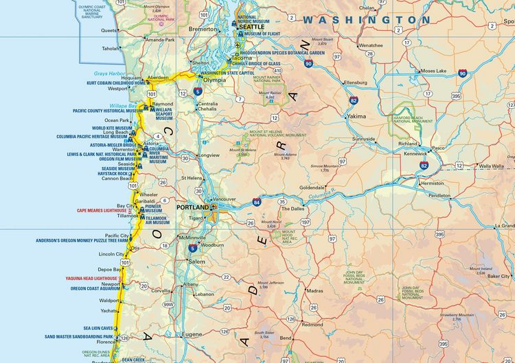 Produktbild: Pacific Coast Highway Adventure Map