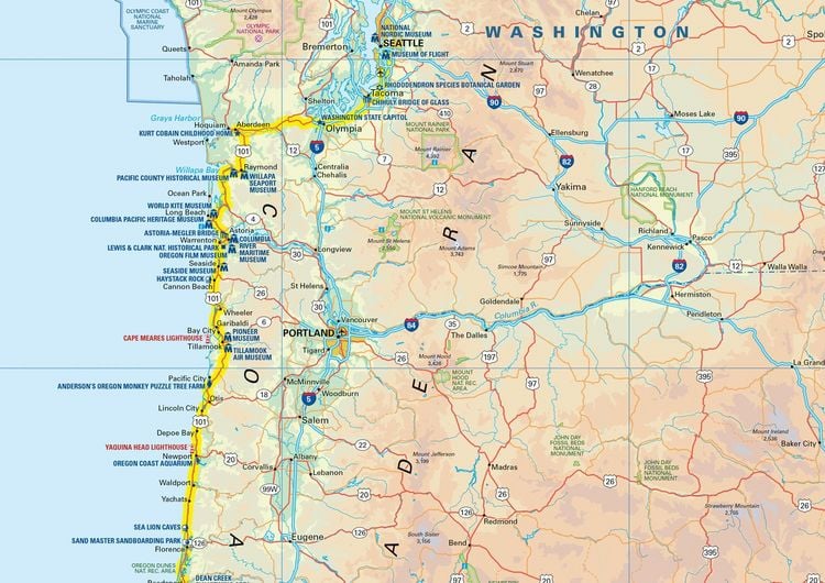 Produktbild: Pacific Coast Highway Touring Map