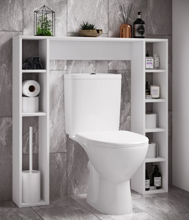 Produktbild: Holz Wandregal &Uuml;berbau WC Bad Regal Tinol M