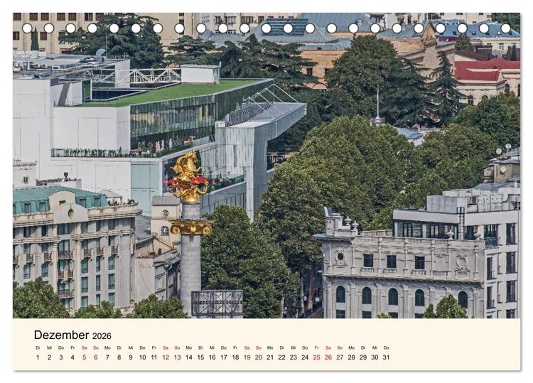 Produktbild: Tiflis - Die Metropole Georgiens (Tischkalender 2026 DIN A5 quer), CALVENDO Monatskalender