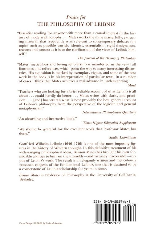 Produktbild: The Philosophy of Leibniz