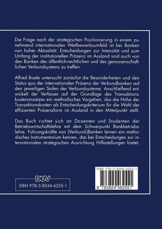 Produktbild: Internationalisierung bankwirtschaftlicher Verbundsysteme