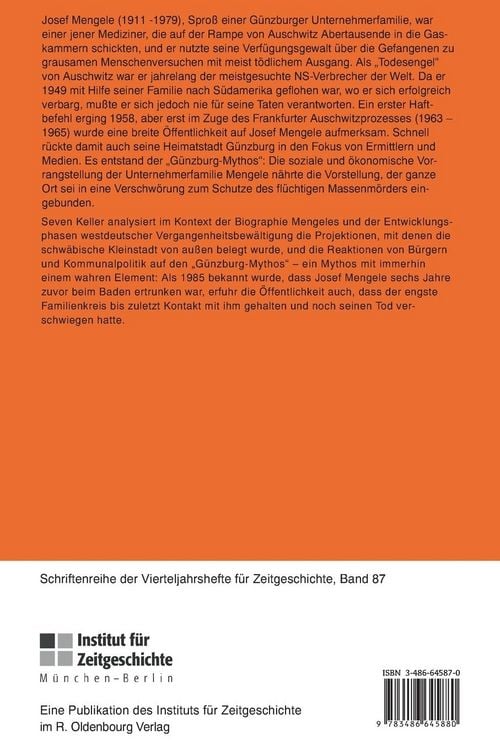 Produktbild: G&uuml;nzburg und der Fall Josef Mengele